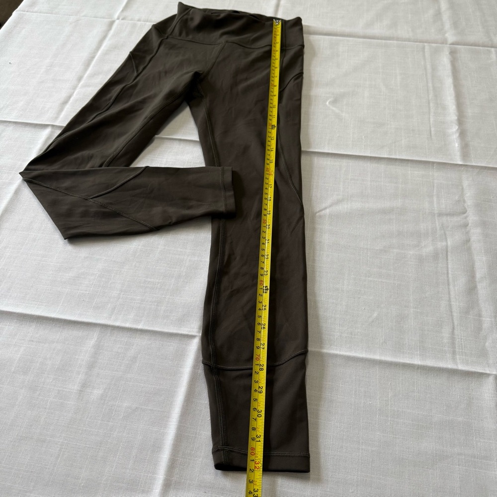 Lululemon In Movement 7/8 Tight *Everlux 25" Dark Green Athletic Leggings Sz 4 - Picture 6 of 11